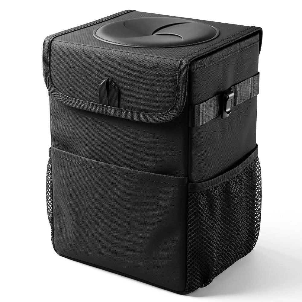Poubelle de voiture pliable av - Waterproof Car Trash Can With Lid avis et prix