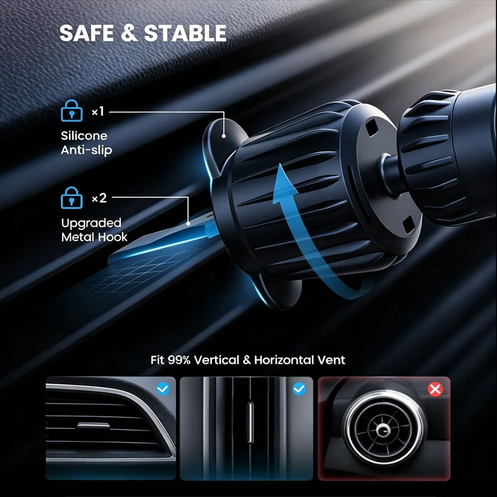 Chargeur sans fil magnétique Q - Magnetic Phone Holder For Car Vent avis et prix